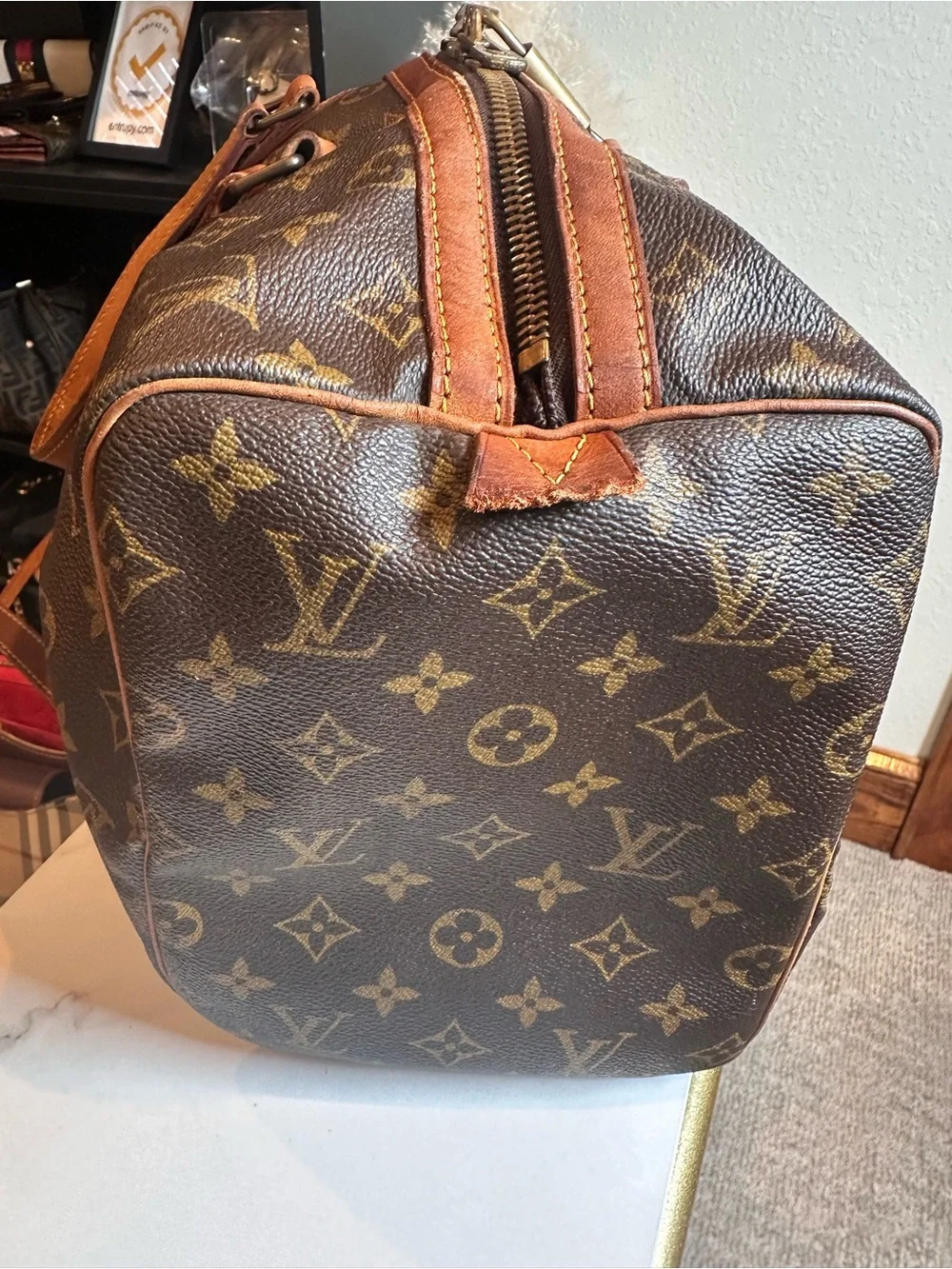 LOUIS VUITTON VINTAGE MONOGRAM SAC SOUPLE 35 DUFFLE BAG